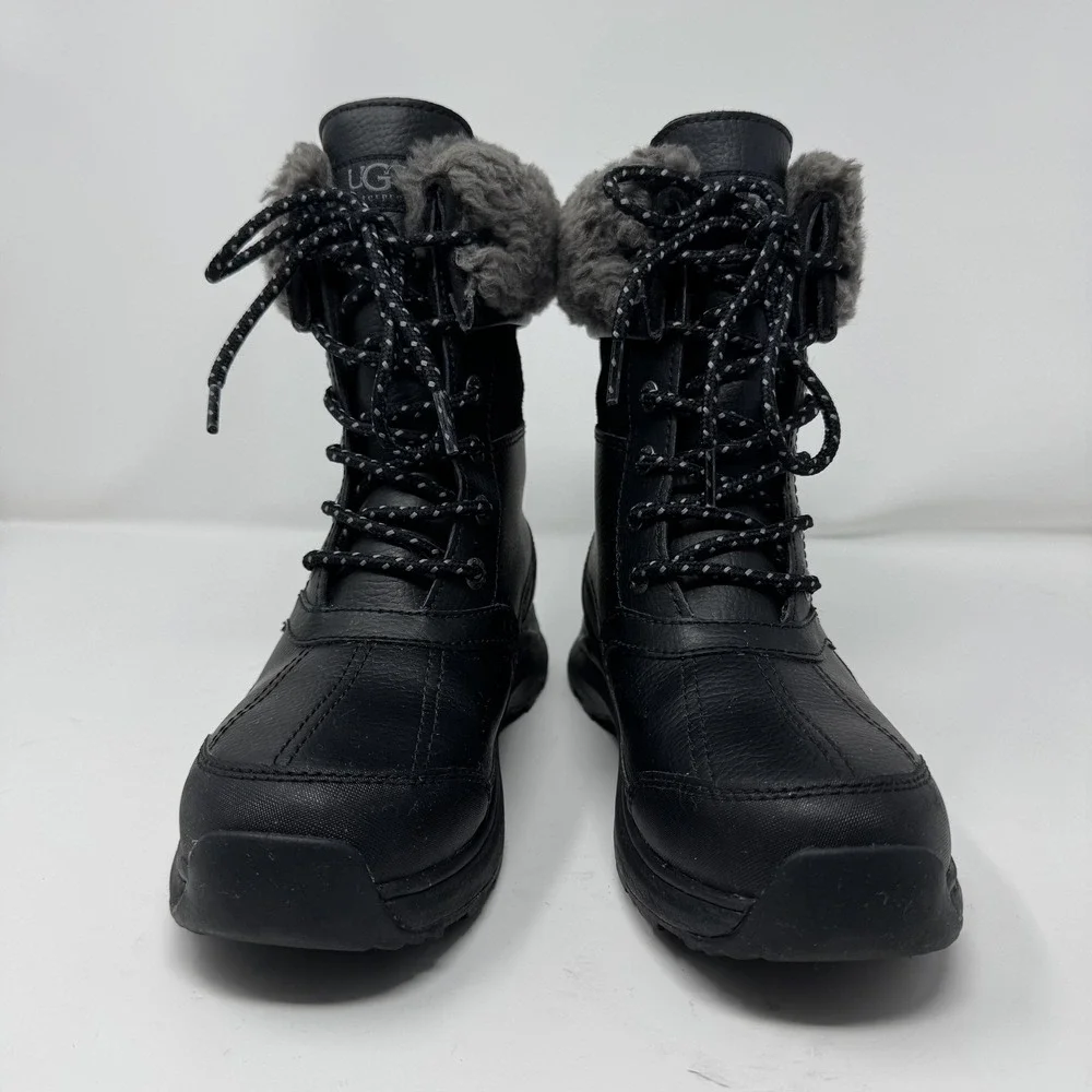 UGG Adirondack III Women's Black Waterproof Winter Snow Boots Size 7.5 Shearling - Picture 3 of 12